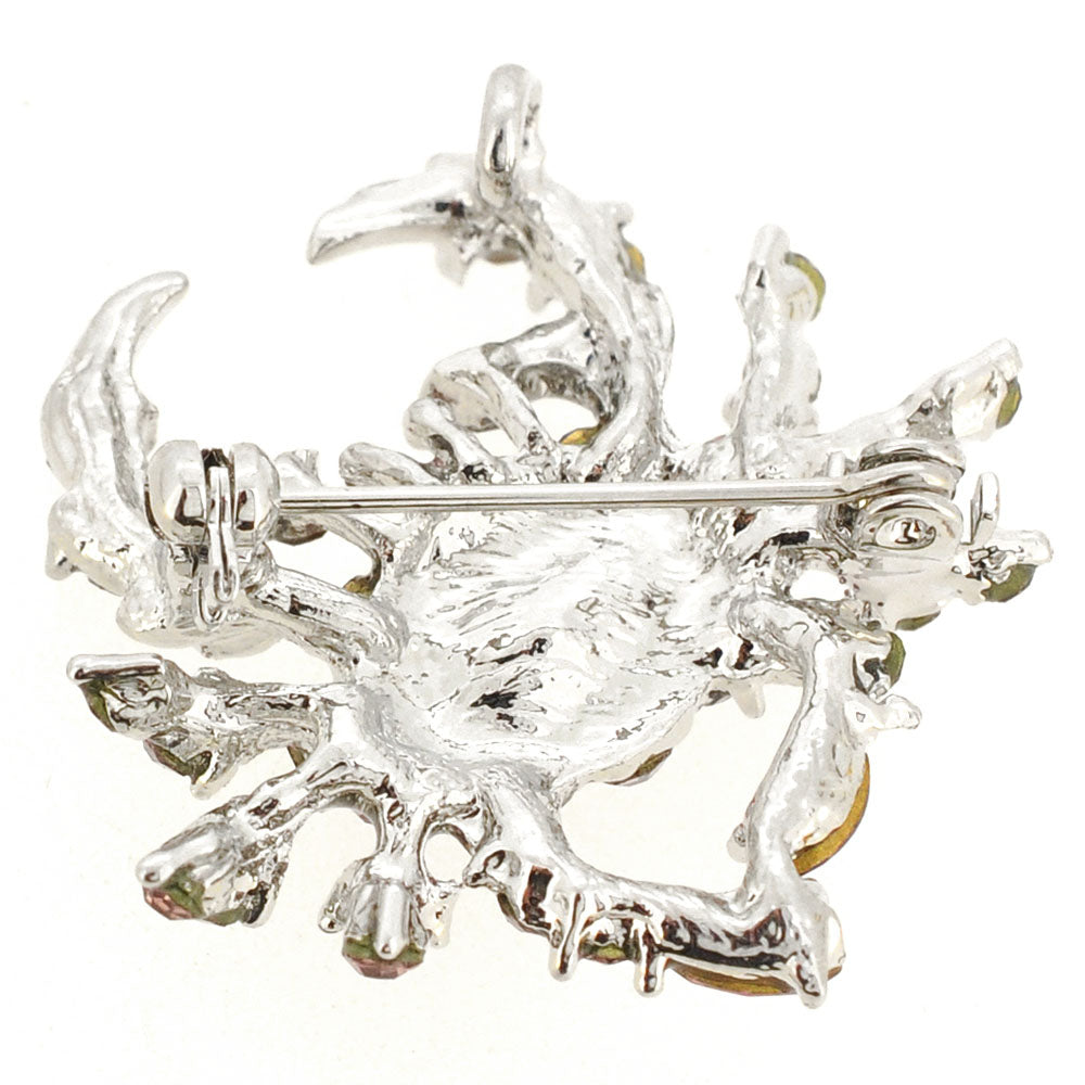 Amethyst Purple Crab Pin Brooch