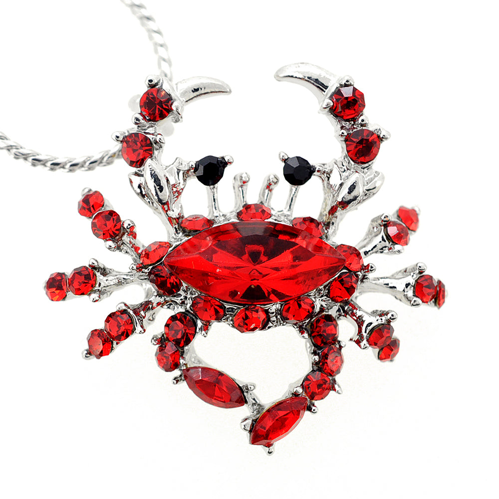 Red Crystal Crab Pendant