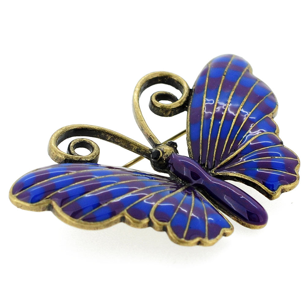 Blue Butterfly Pin Brooch