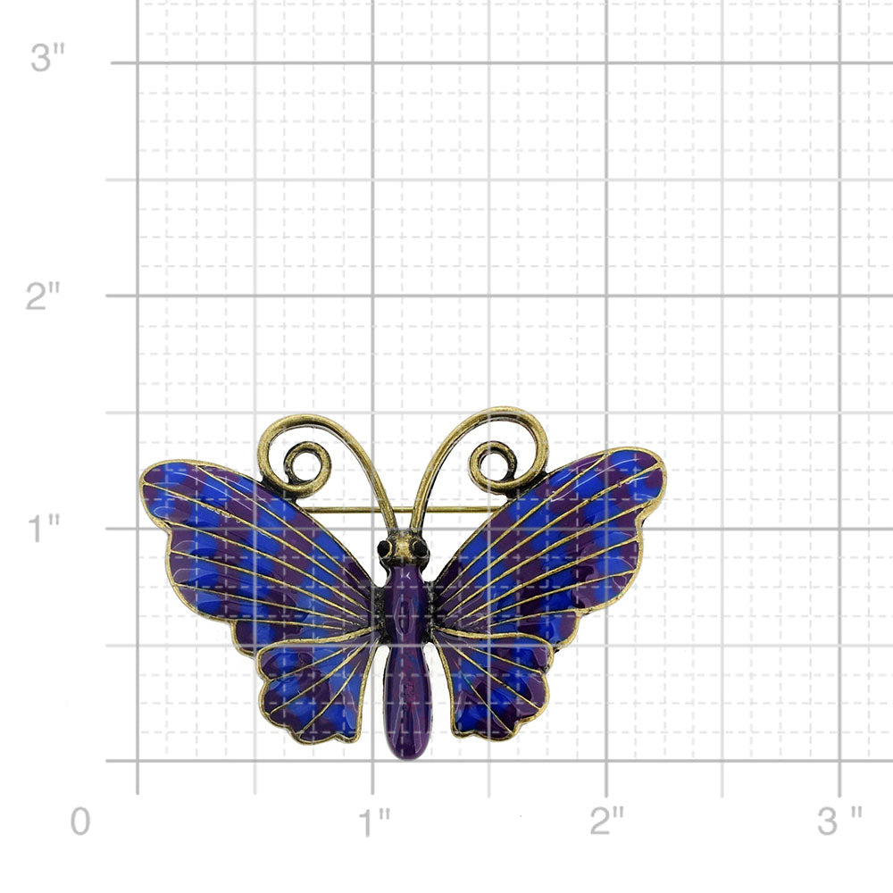Blue Butterfly Pin Brooch