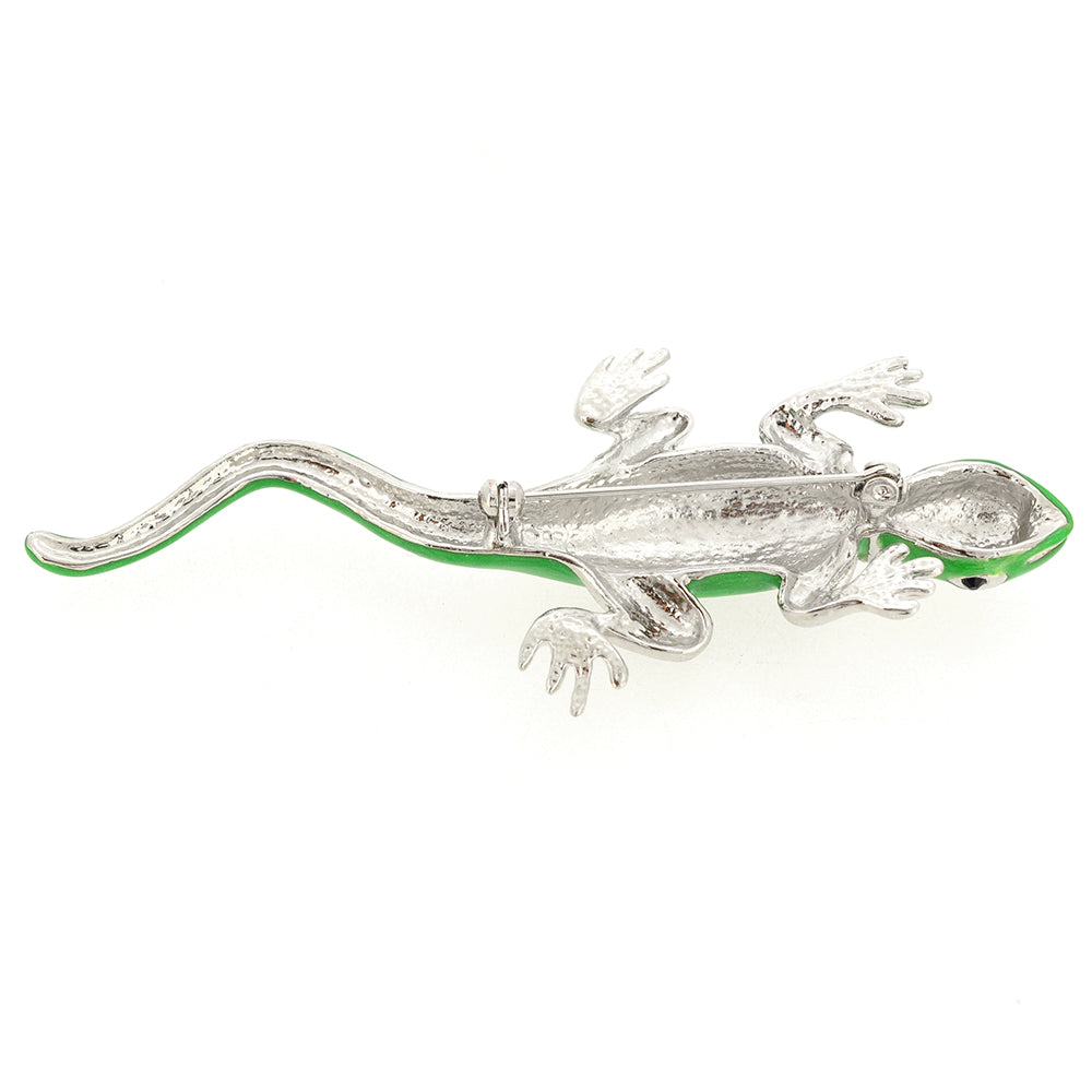 Green Lizard Pin Brooch