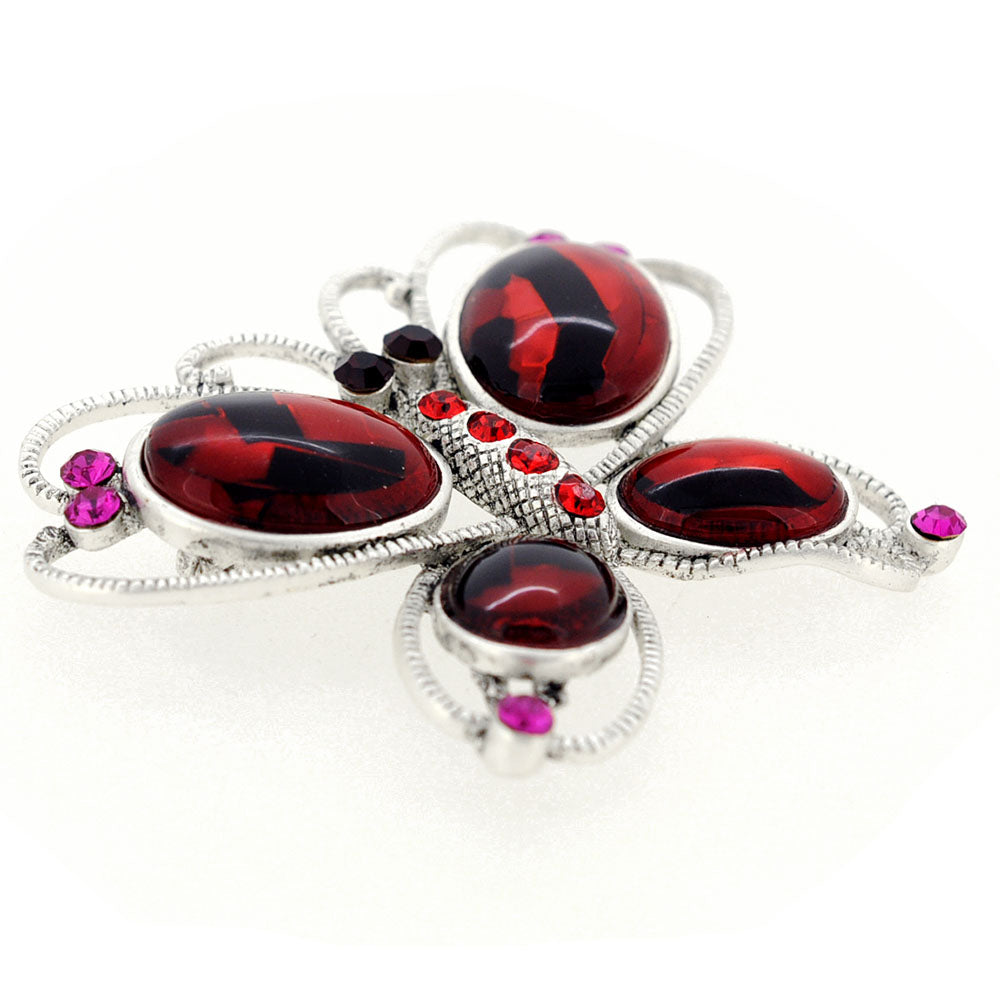 Red Butterfly Pin Brooch