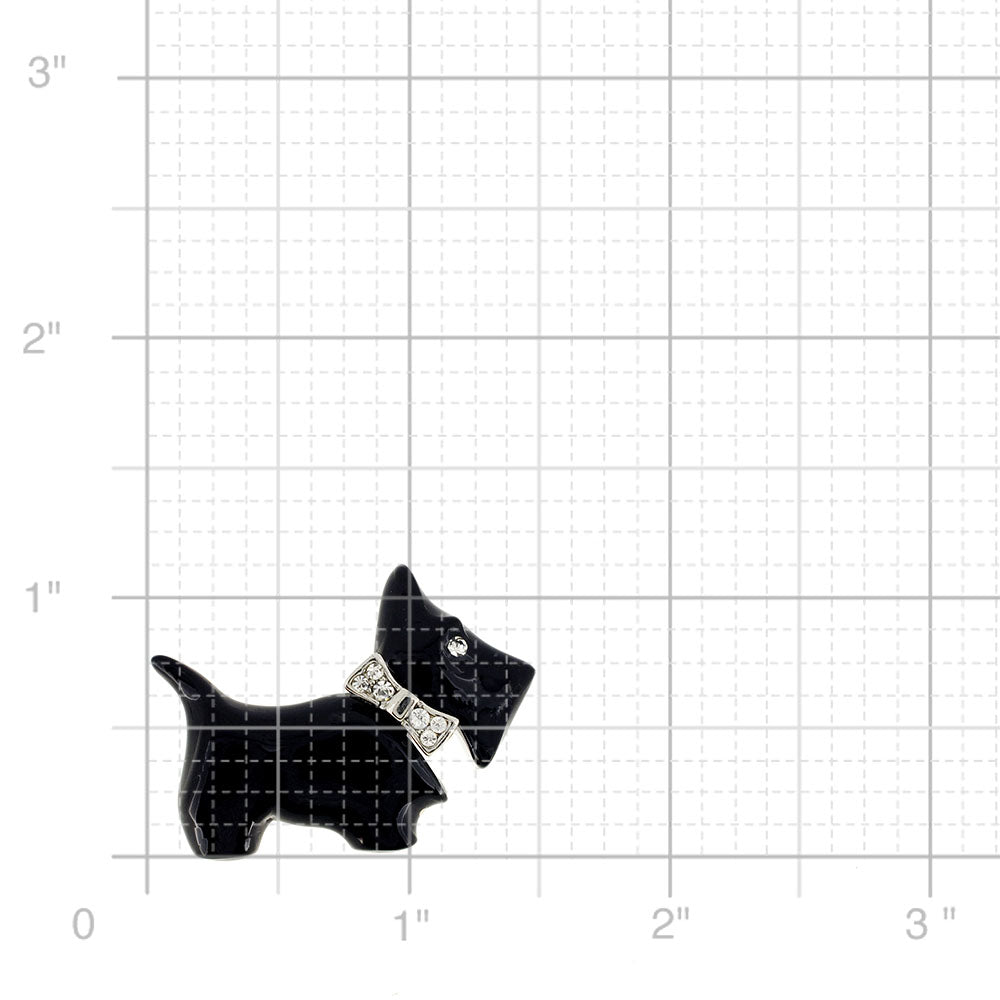 Black Enamel Scottish Terrier Pin Brooch