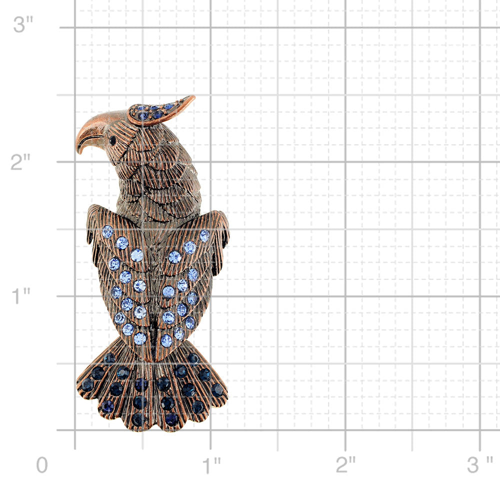 Patriotic Vintage Blue Eagle Brooch Pin