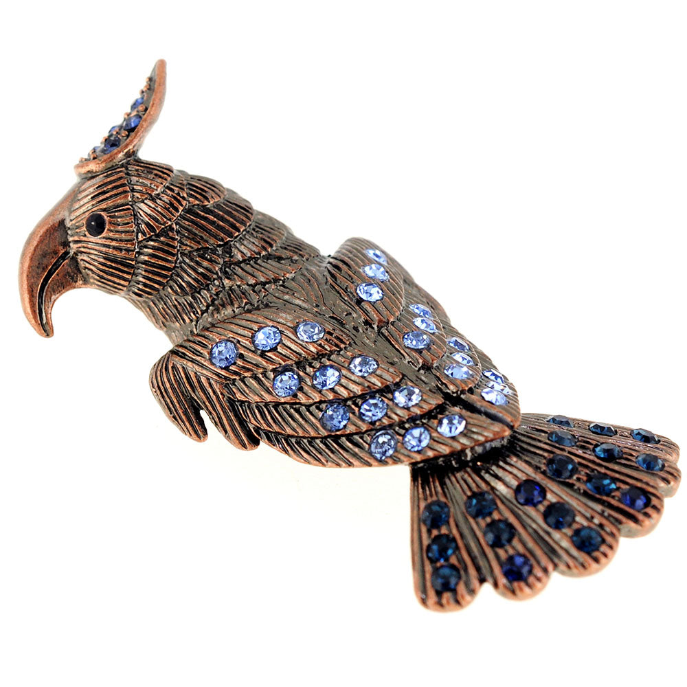 Patriotic Vintage Blue Eagle Brooch Pin
