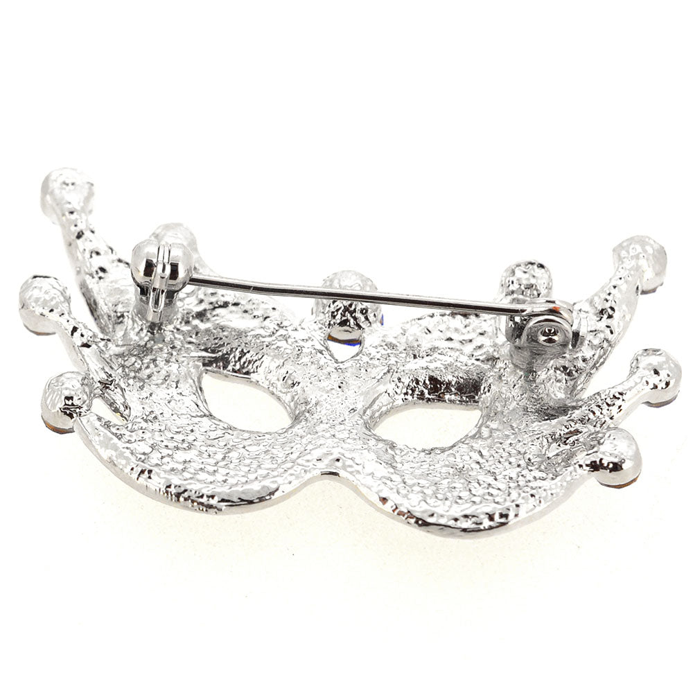 Green Blue Masquerade Mask Pin Brooch