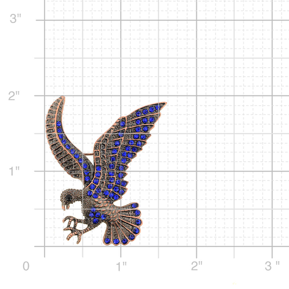 Patriotic Vintage Blue Eagle Pin Brooch