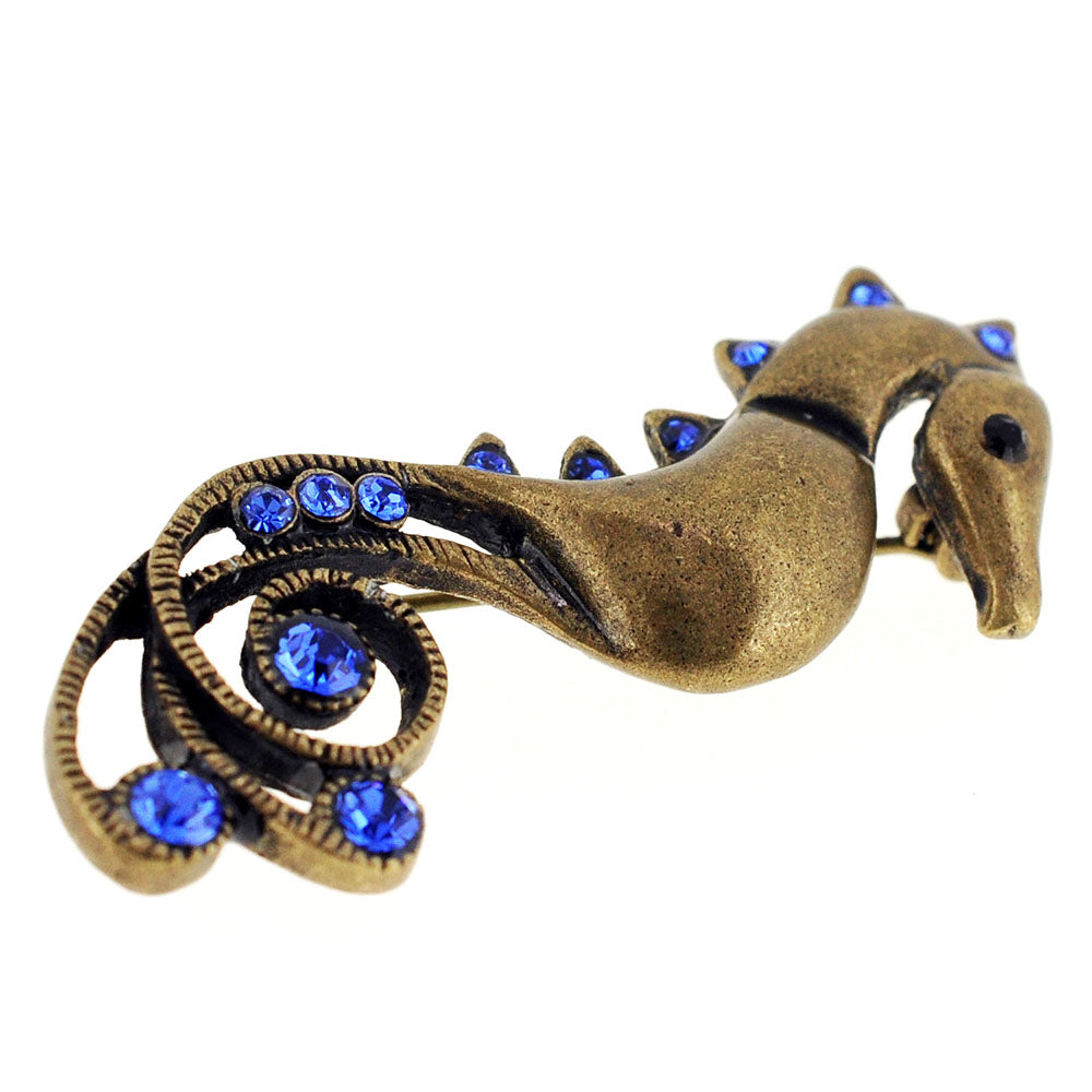 Aquatic Style Seahorse Aquatic Crystal Pin Brooch