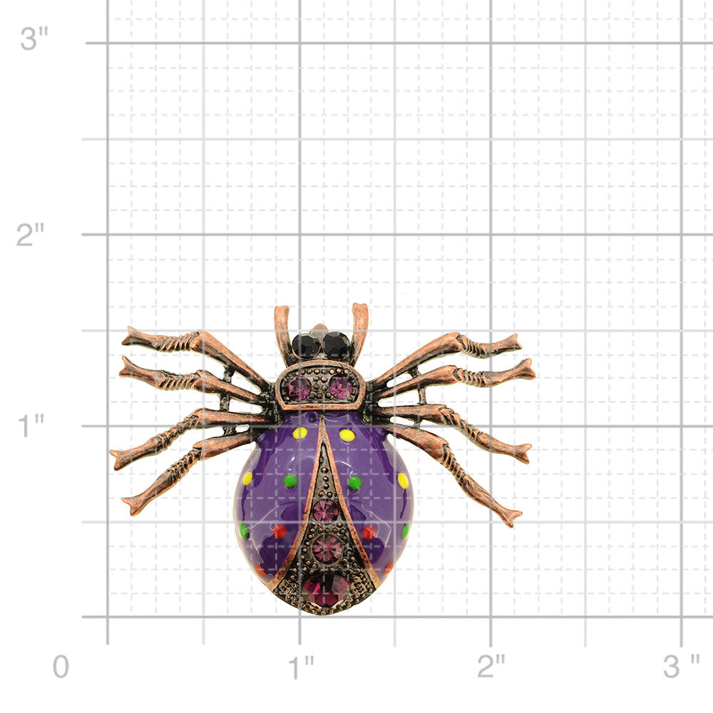 Purple Spider Pin Brooch