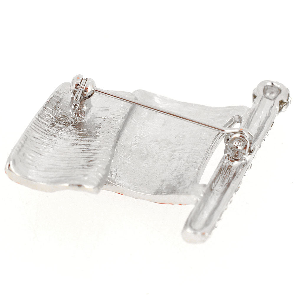 Classic Patriotic American Flag Crystal Pin Brooch