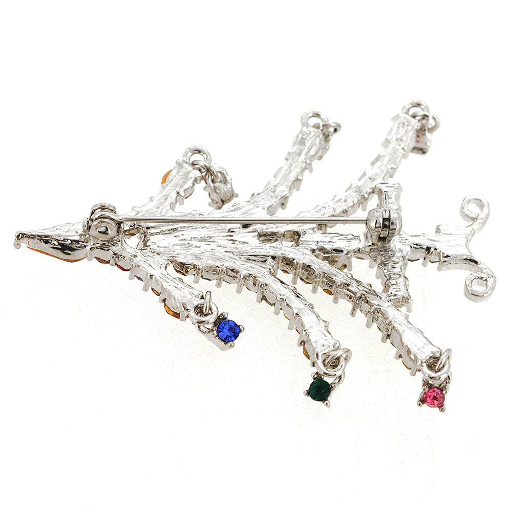 MultiColor Crystal Christmas Tree Pin Brooch
