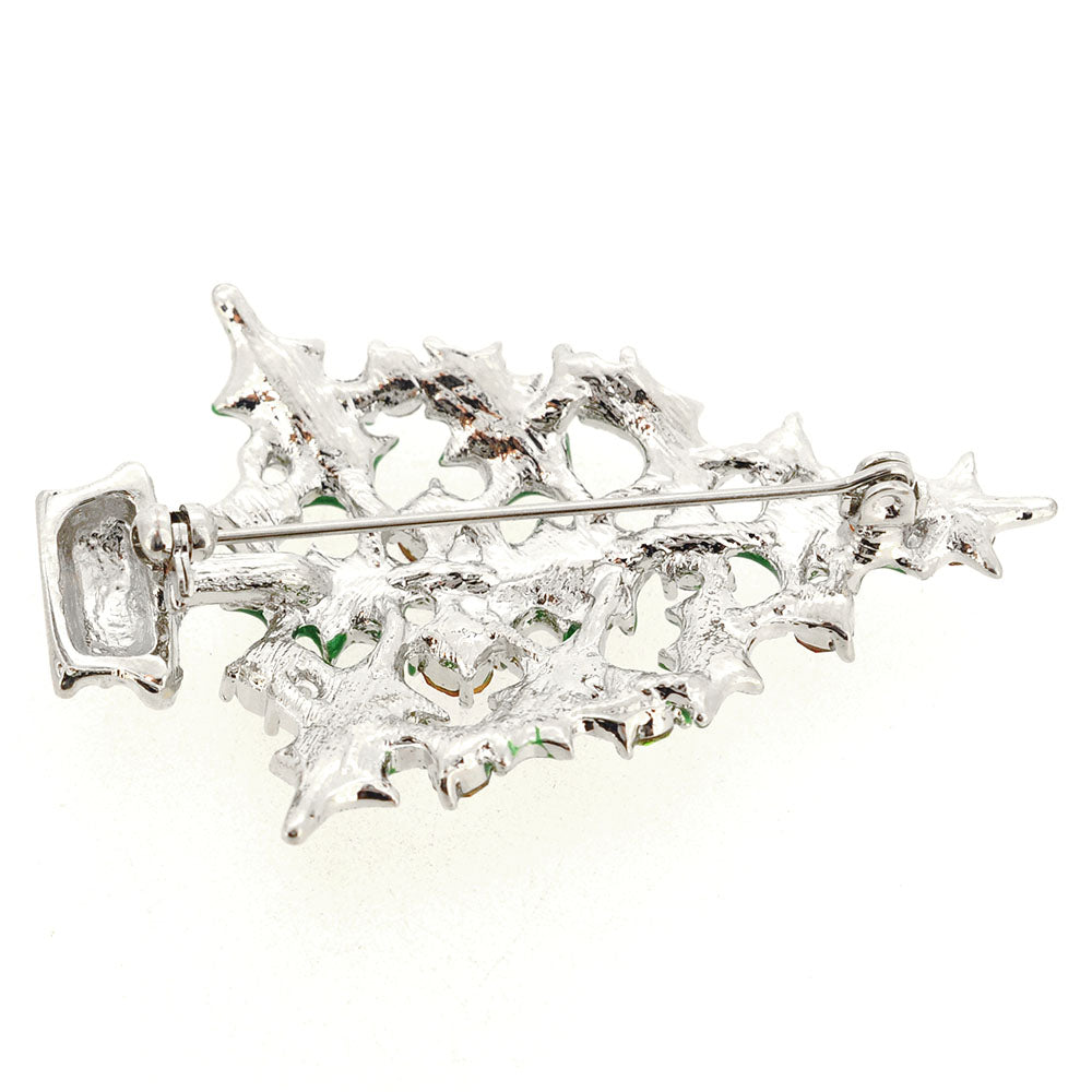Multicolor Crystal ChristmasTree Pin Brooch