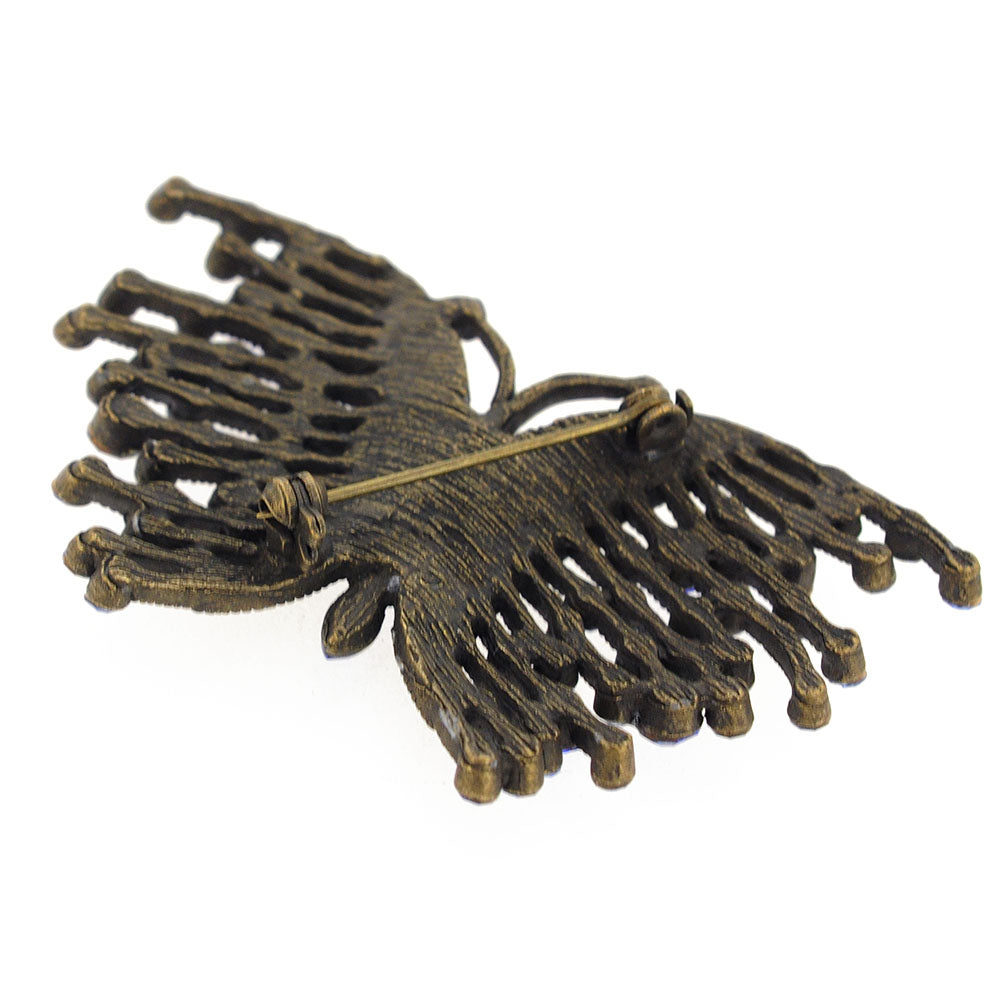 Sapphire Blue Butterfly Pin Brooch