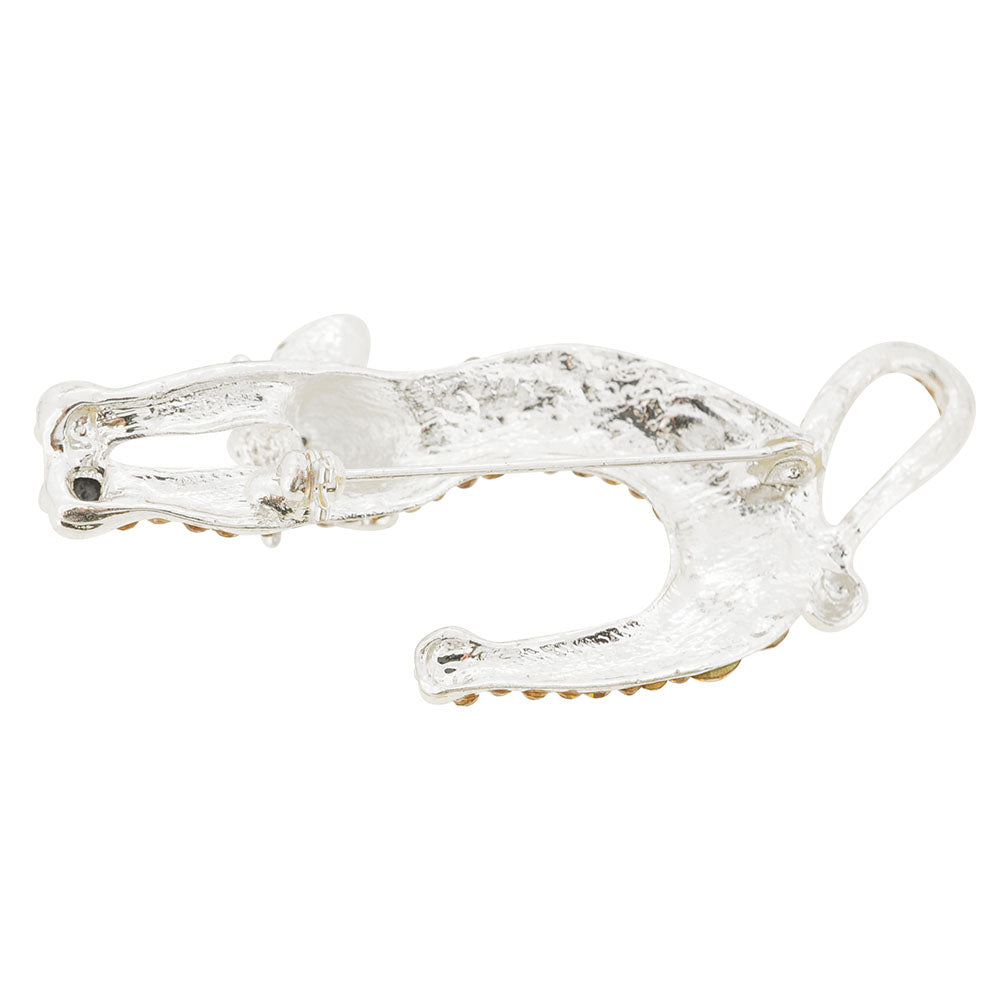 Topaz Brown Cat Crystal Pin Brooch