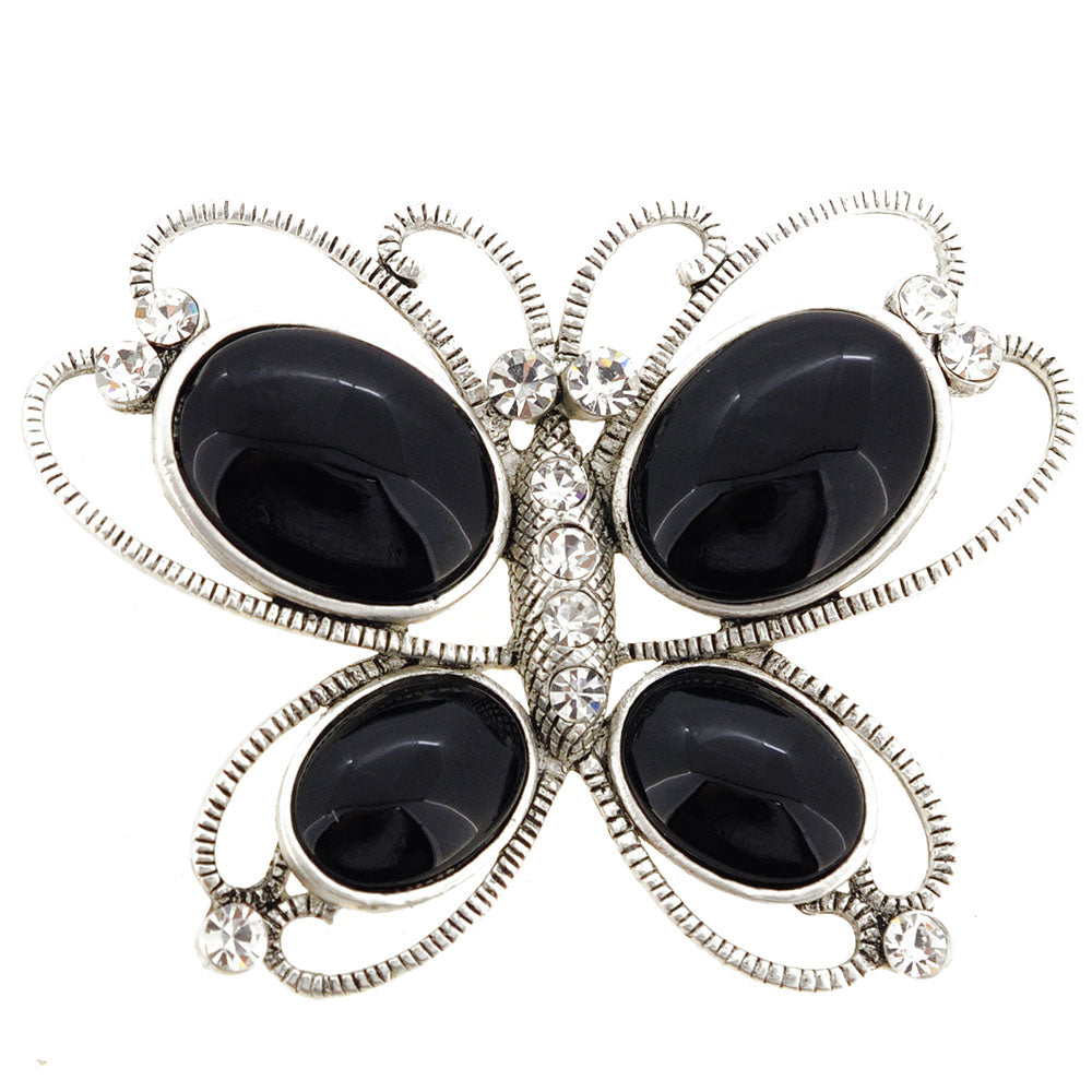 Black Butterfly Pin Brooch