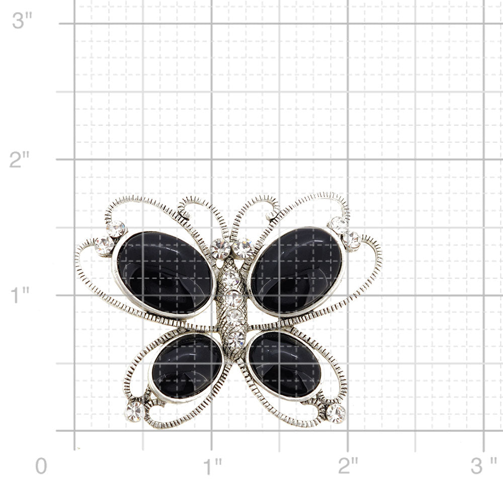 Black Butterfly Pin Brooch