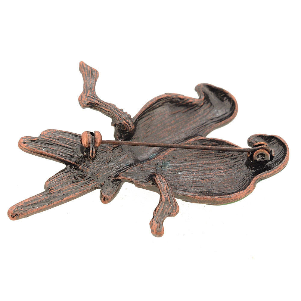 Green Couple Parrot Bird Pin Brooch