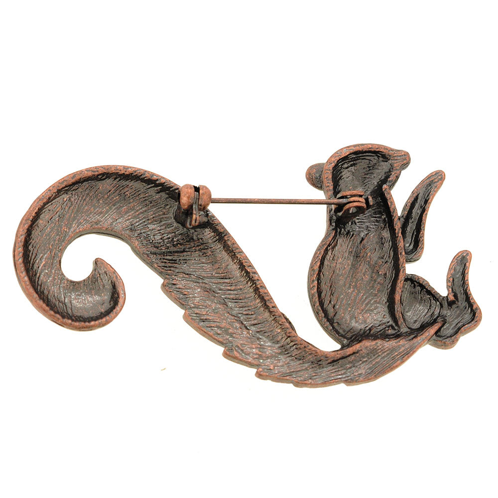 Amethyst Purple Squirrel Vintage Style Crystal Pin Brooch