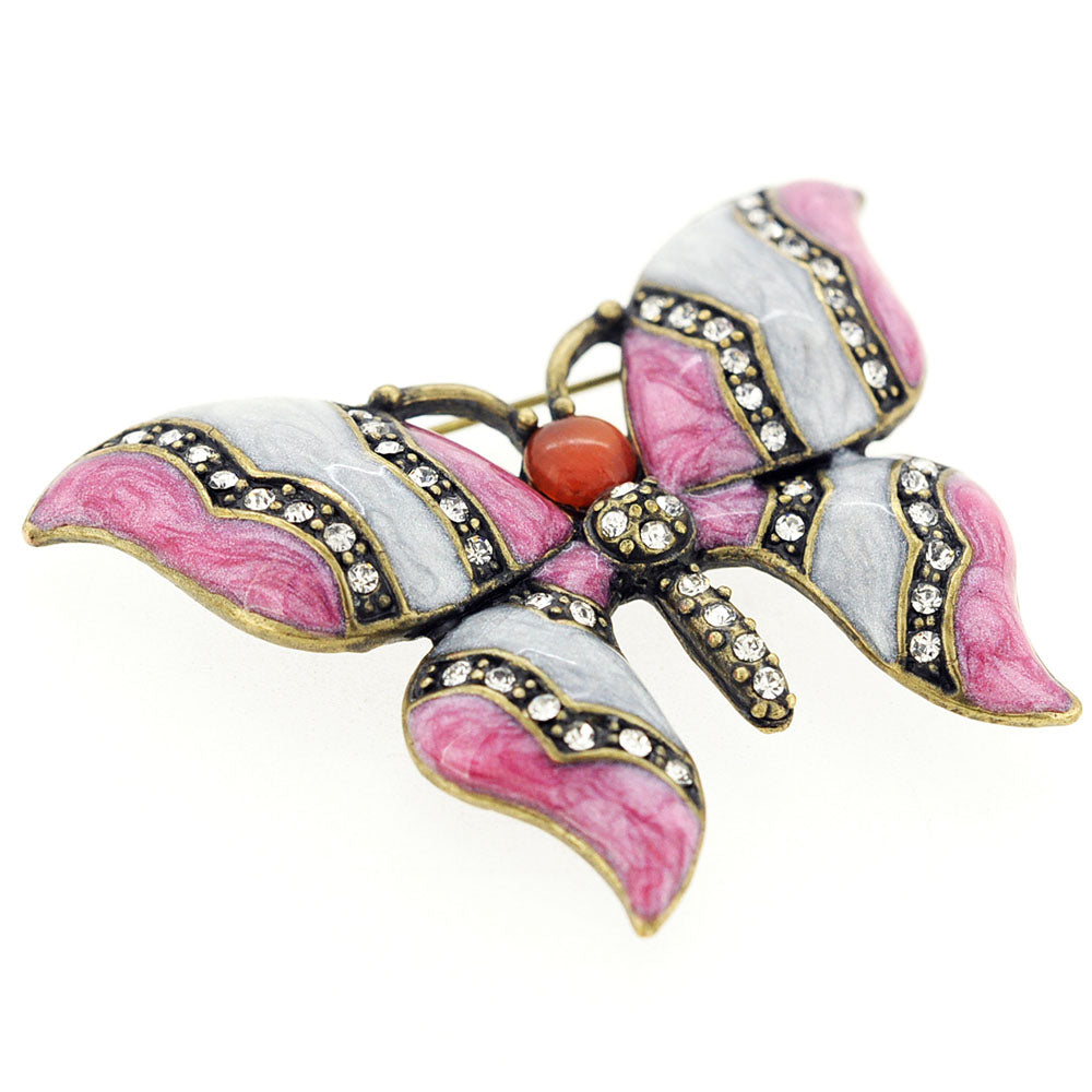 Pink Butterfly Pin Brooch