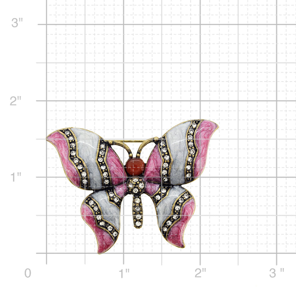 Pink Butterfly Pin Brooch