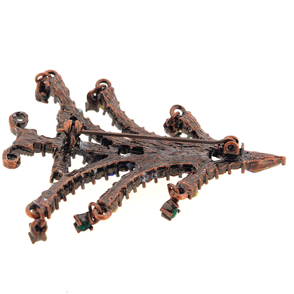 Multicolor Christmas Tree Crystal Pin Brooch