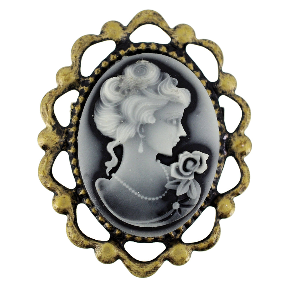 Vintage Style Cameo Pin Brooch