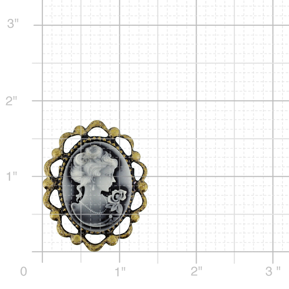 Vintage Style Cameo Pin Brooch