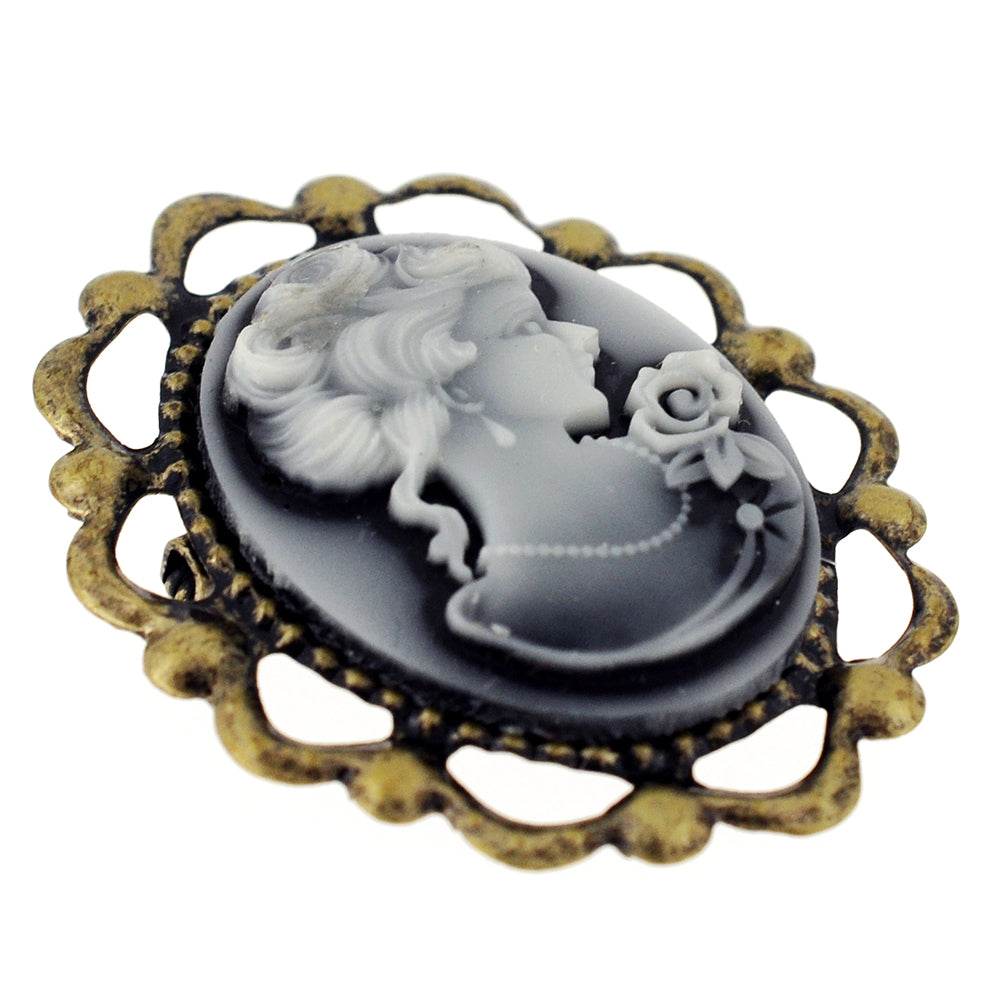 Vintage Style Cameo Pin Brooch