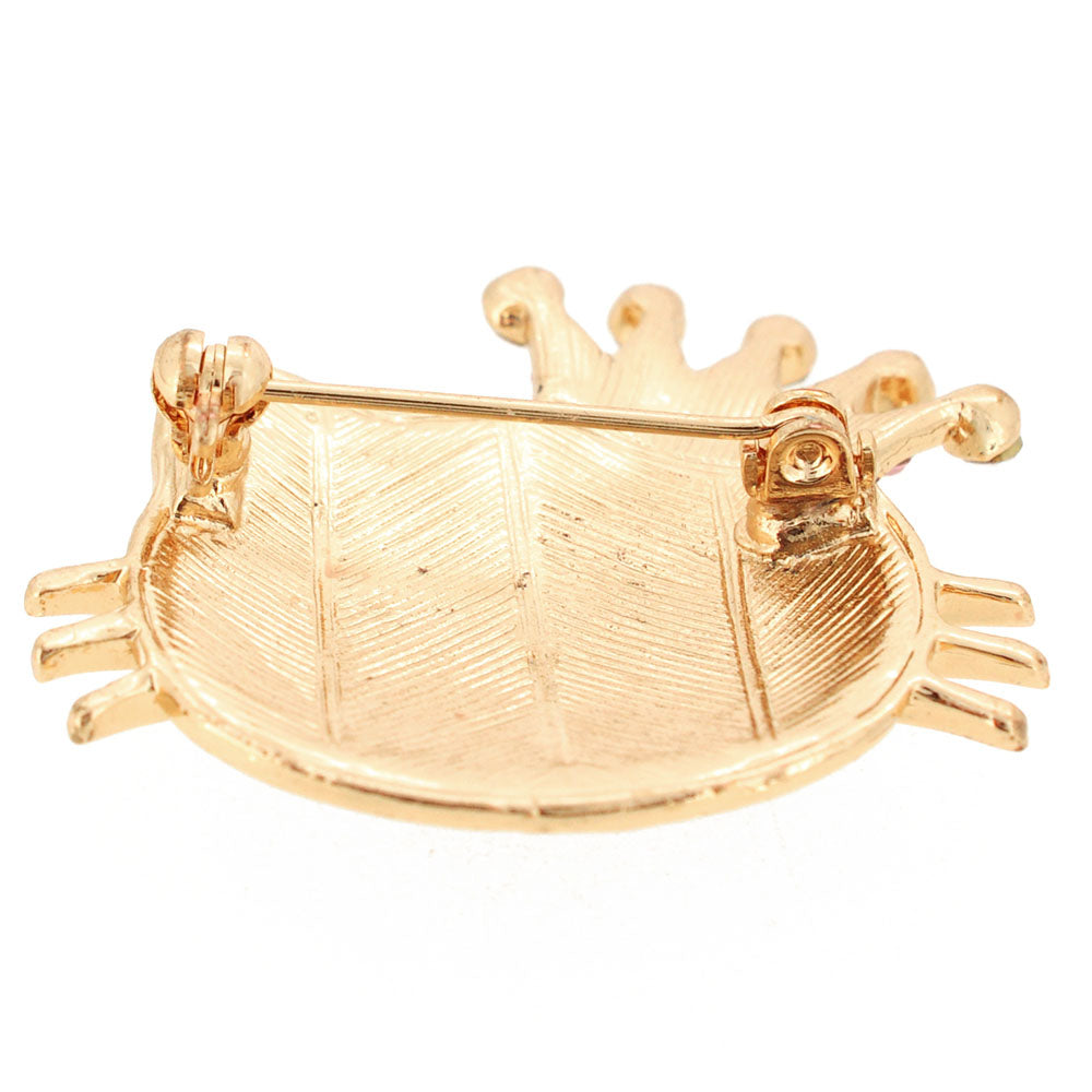 Kitty With Crown Crystal Pin Brooch