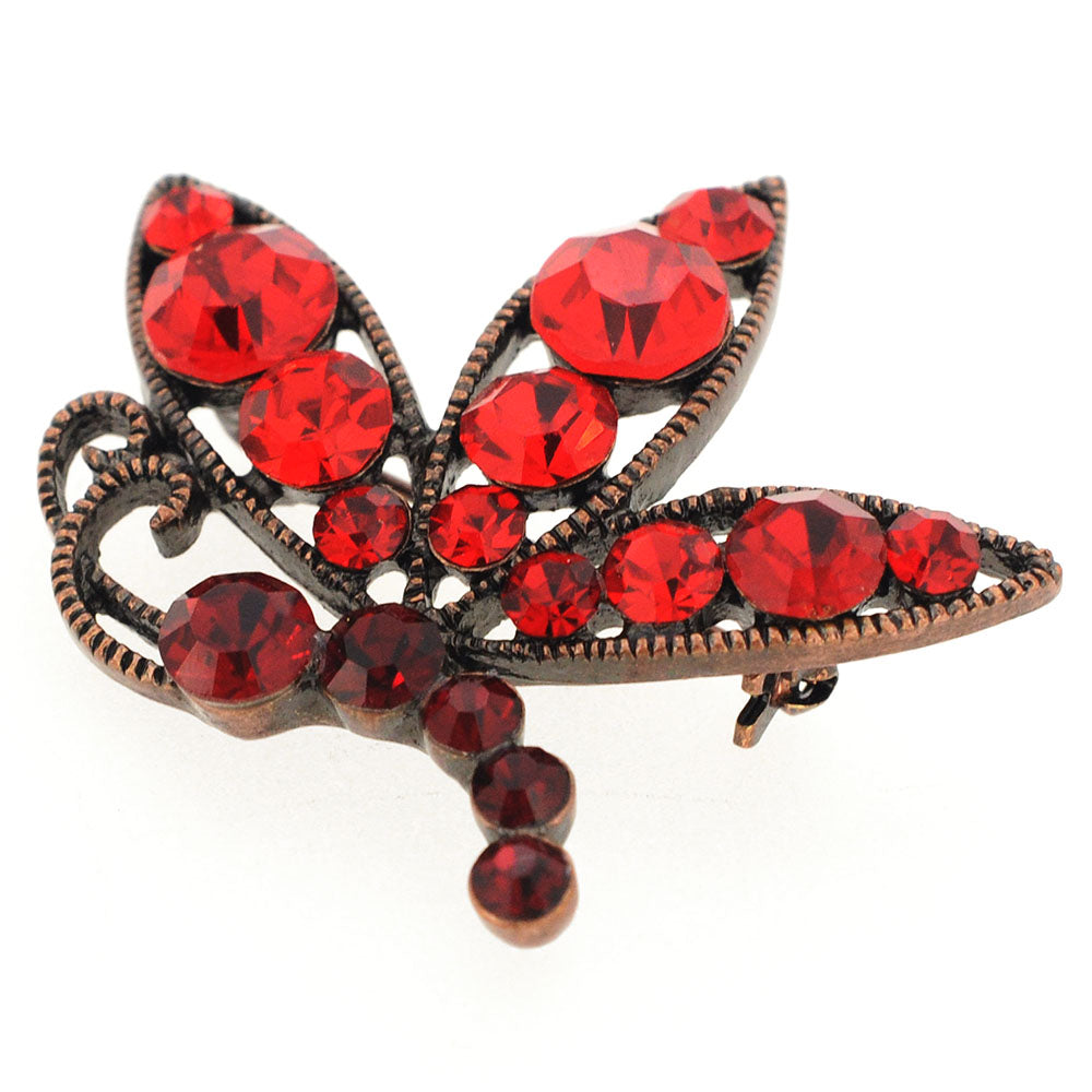 Red Flying Butterfly Pin Brooch