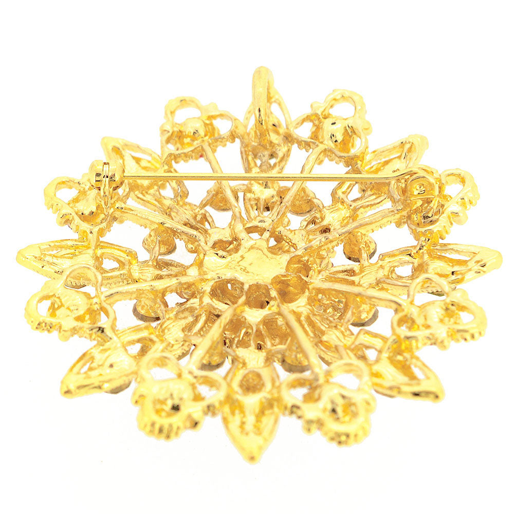 Multicolor Flower Wedding Crystal Pin Brooch and Pendant
