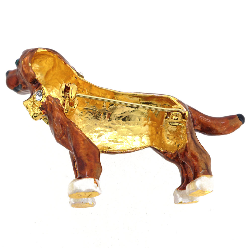 Brown Dog Pin Brooch