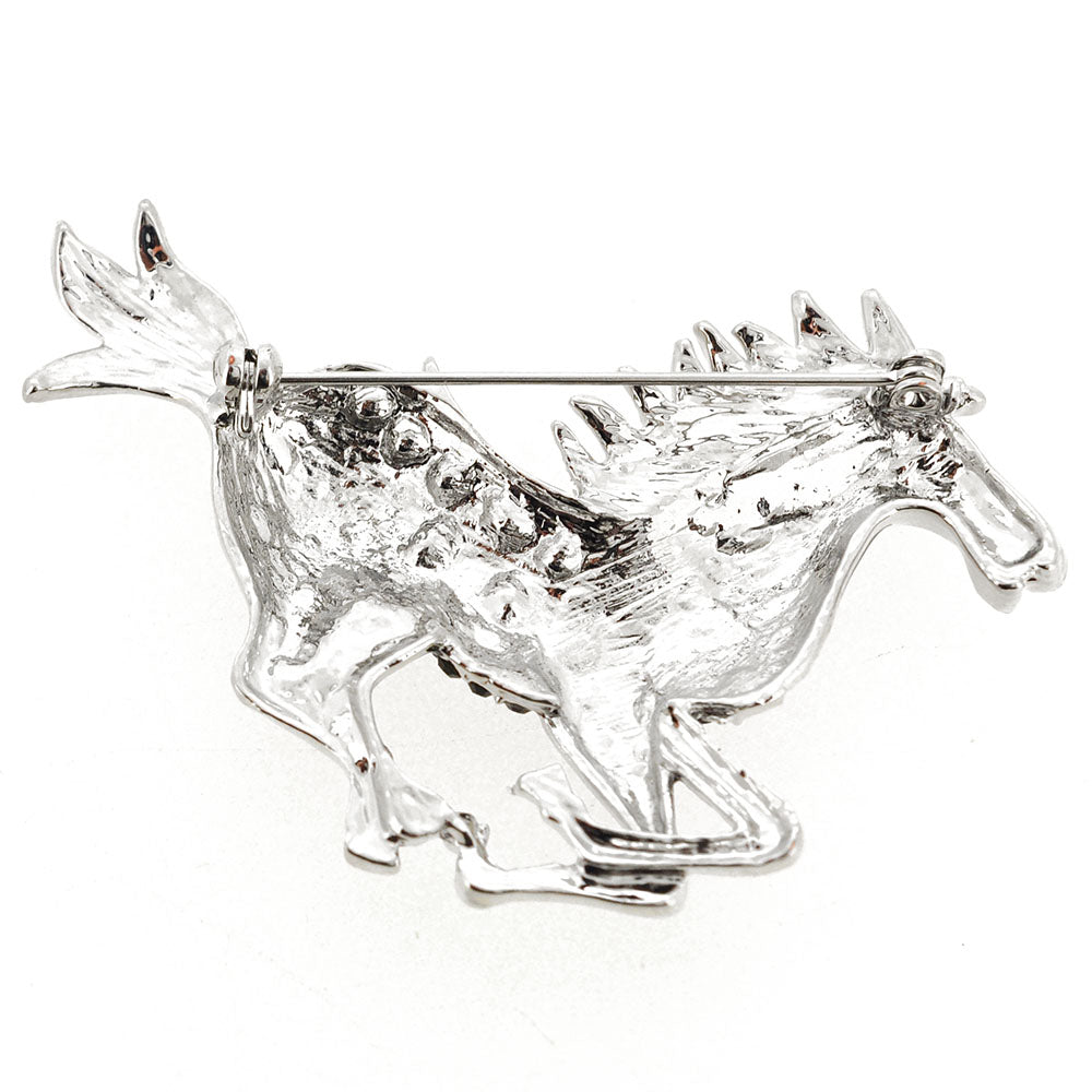 Black Gallop Horse Animal Pin Brooch