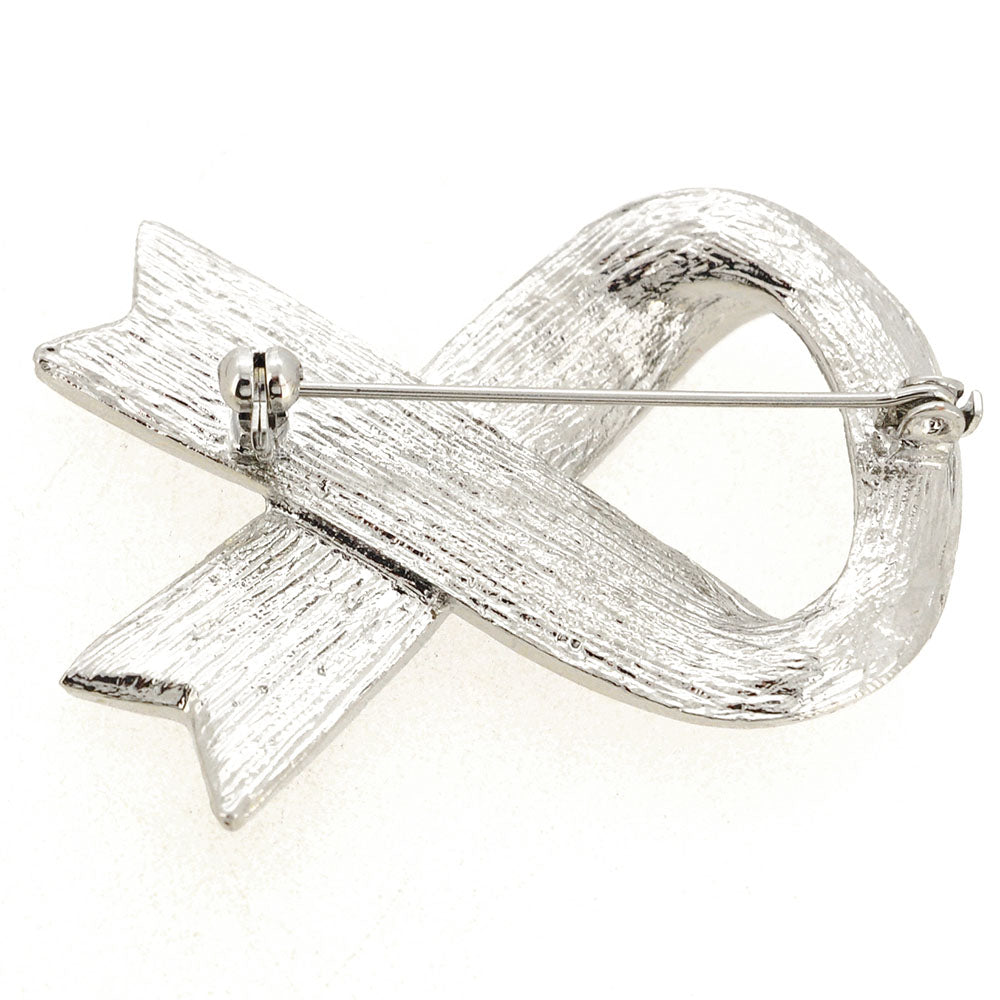 Ribbon Crystal Pin Brooch
