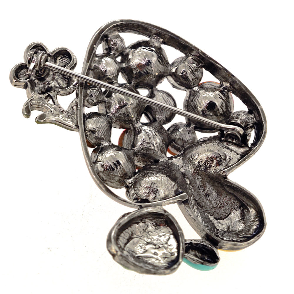 Swarovski Crystal Purple Mushroom pin brooch