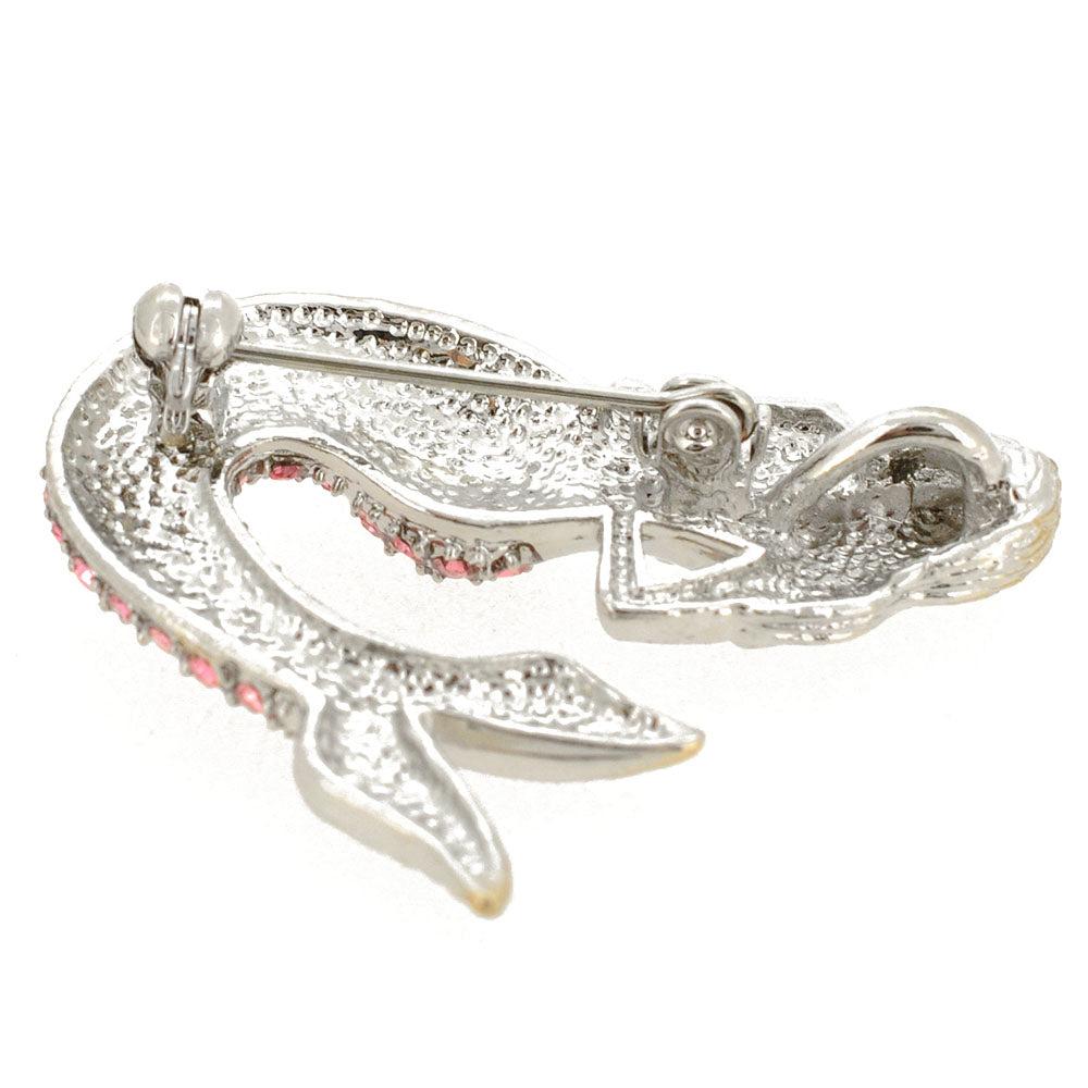 Pink Mermaid Crystal Pin Brooch and Pendant