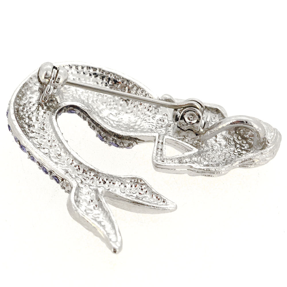 Purple Mermaid Crystal Pin Brooch and Pendant