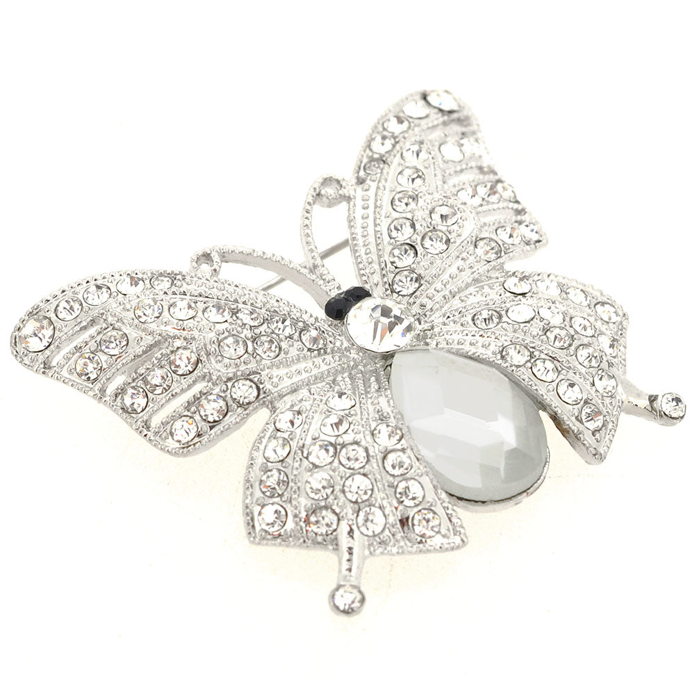 Crystal Butterfly Pin Brooch