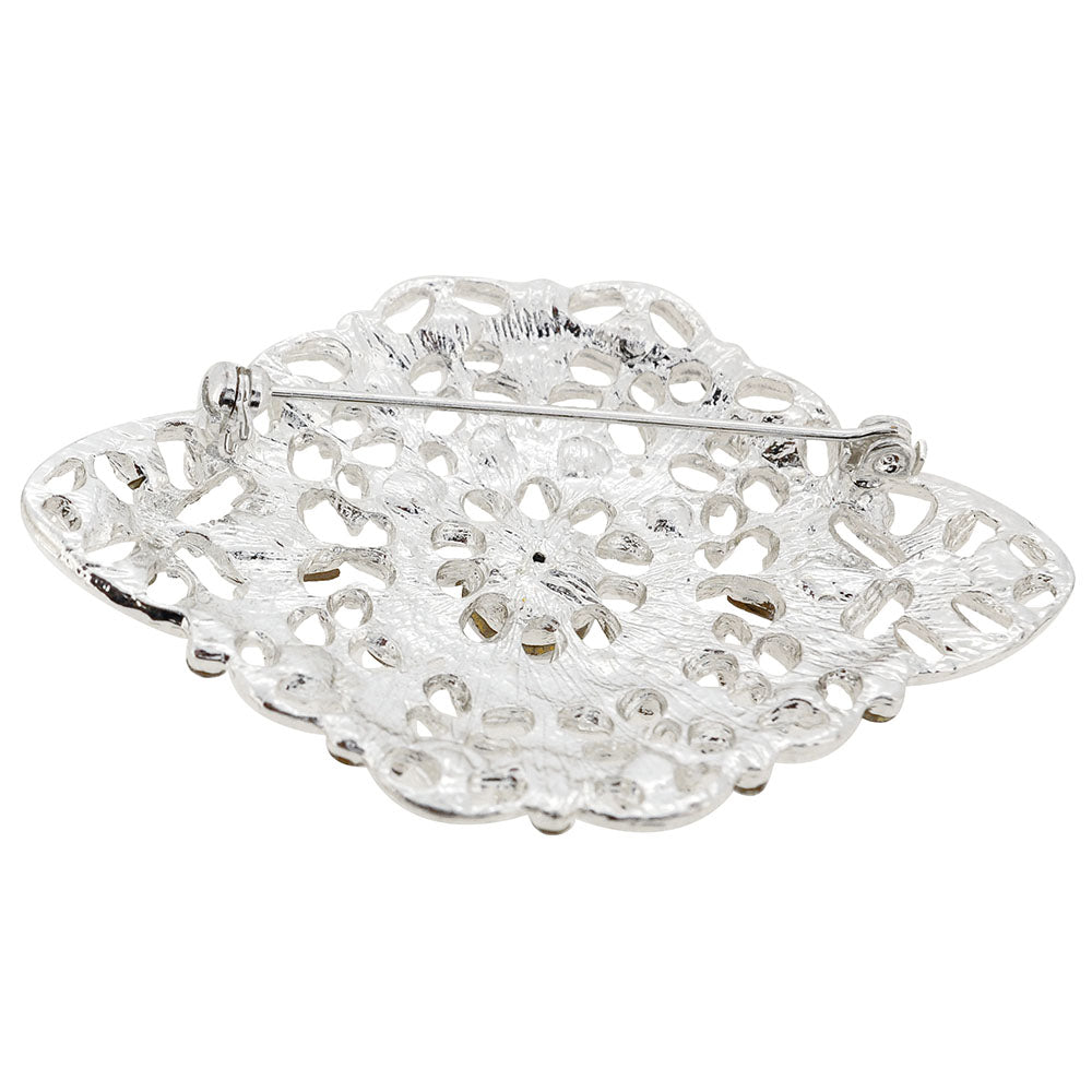 Crystal Flower Wedding Pin