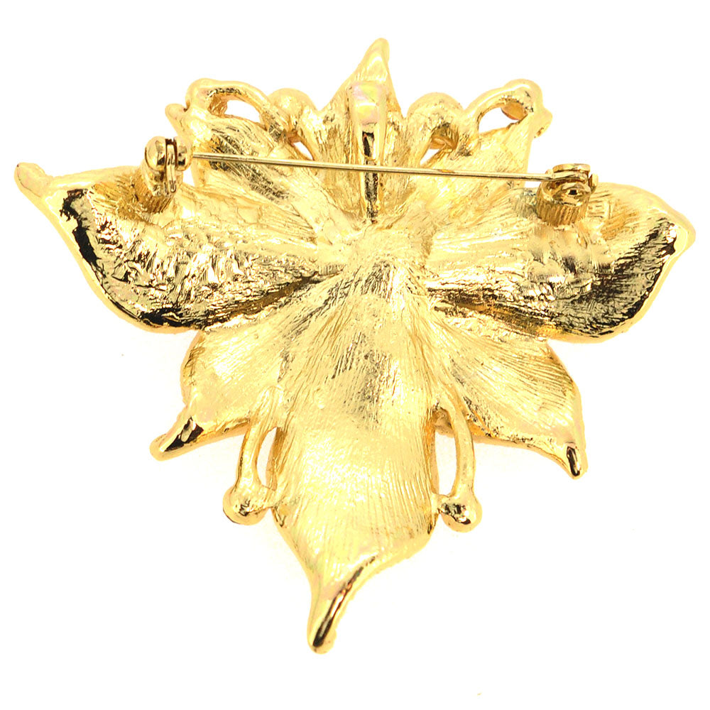 Dark Peach Flower Pin Brooch And Pendant