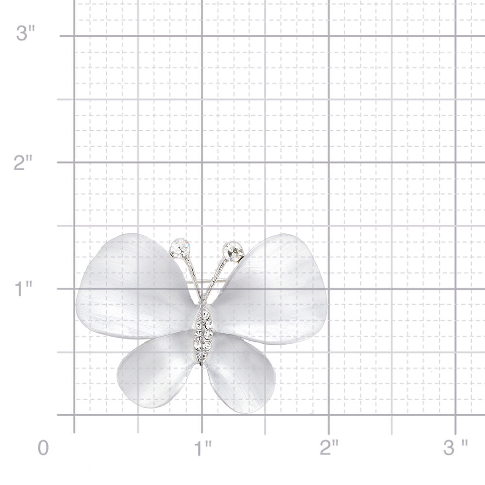 White Butterfly Pin Brooch