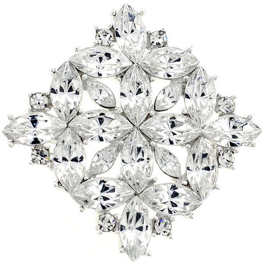 Crystal Wedding Pin And Pendant