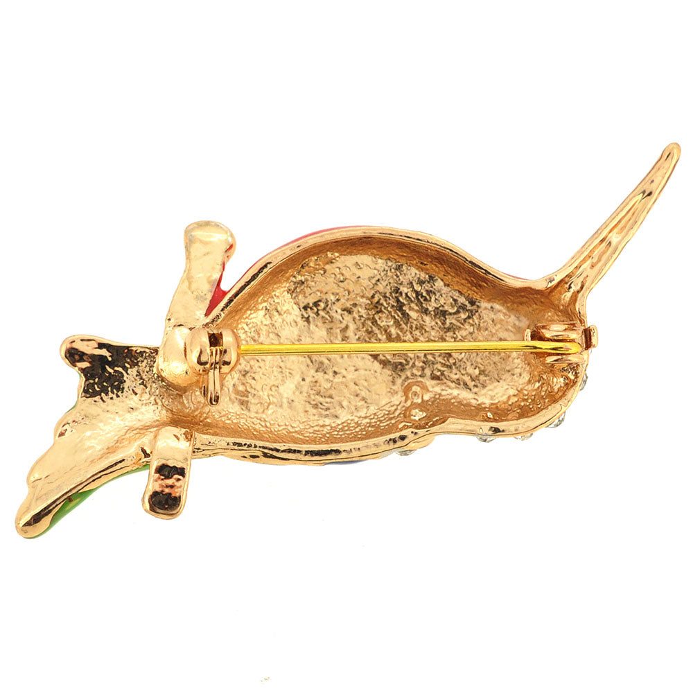 Tropical Hummingbird Crystal Pin Brooch