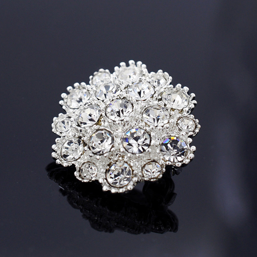 Crystal Flower Wedding Pin