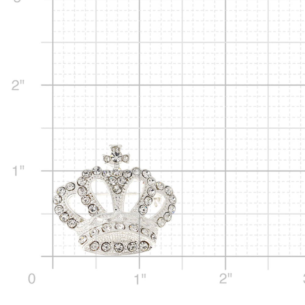 Crystal Crown Wedding Pin