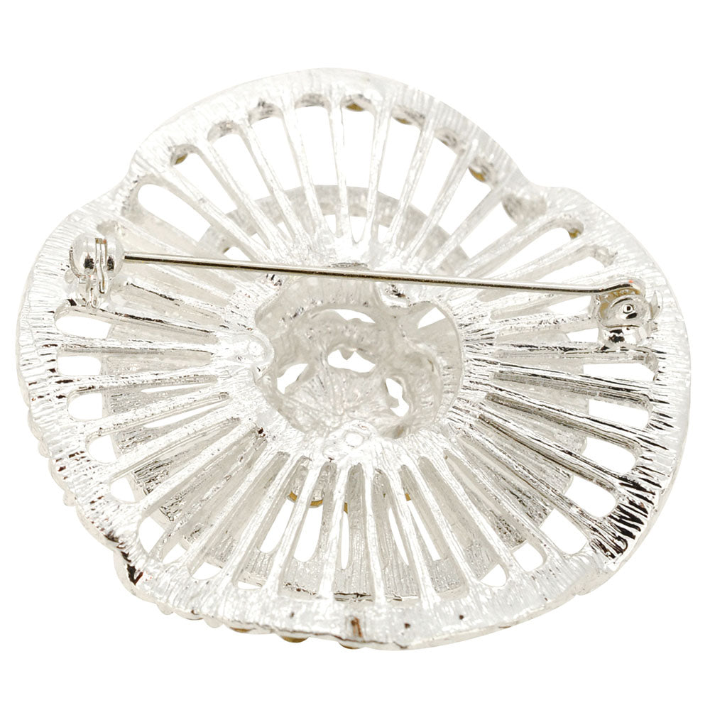 Crystal Flower Wedding Pin