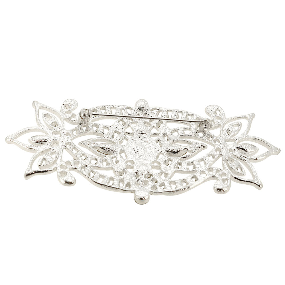 Crystal Flower Wedding Pin