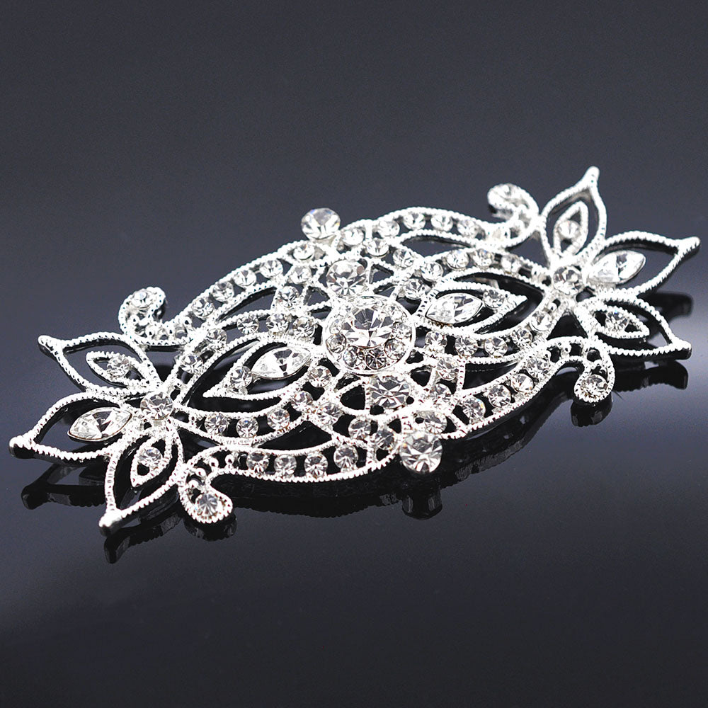 Crystal Flower Wedding Pin