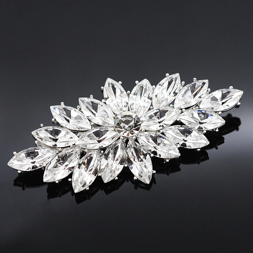 Crystal Flower Wedding Pin