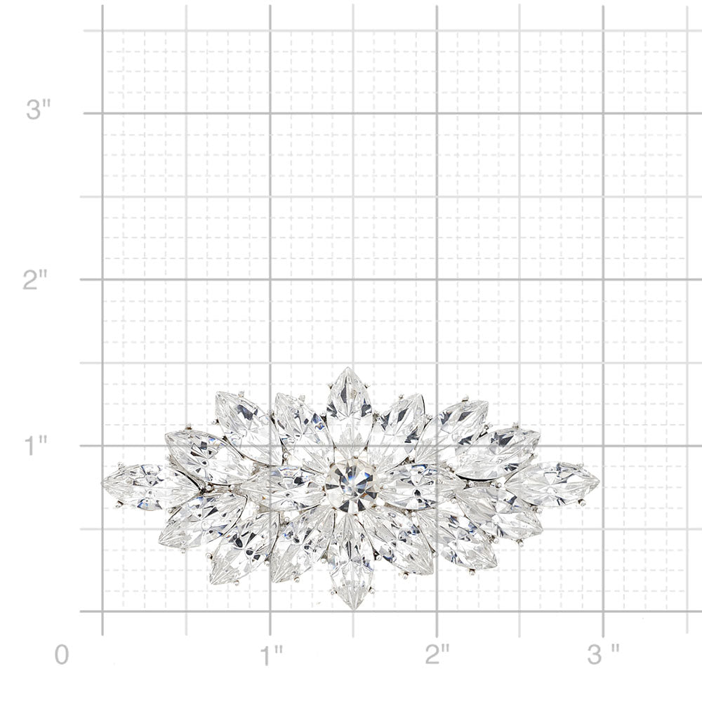 Crystal Flower Wedding Pin
